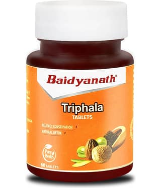 Baidyanath Triphala Tablets- 60 Tab|Helpful in Constipation,Natural Detoxifier