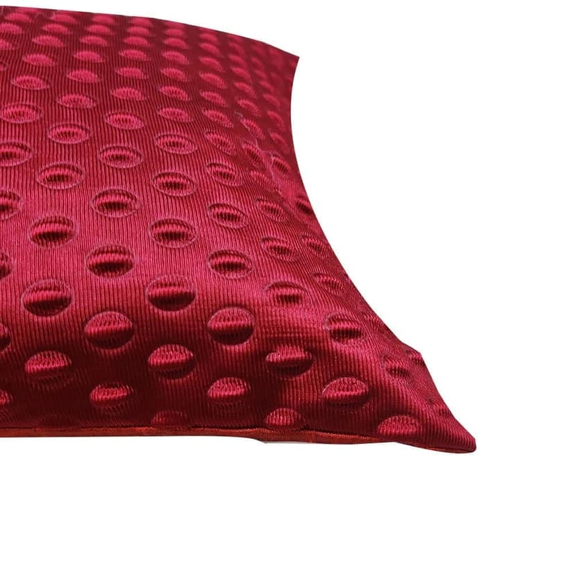 Maroon Damask / Self Design / Woven Zipper Rectangle Cushion Covers (12x18 inch or 30 x 45 cm) Set of 2 view 3