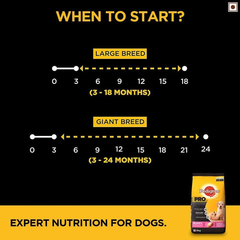 Pedigree PRO Expert Nutrition Small Breed Puppy (2-9 Months) Dry Dog Food, Chicken, 3kg Pack view 3