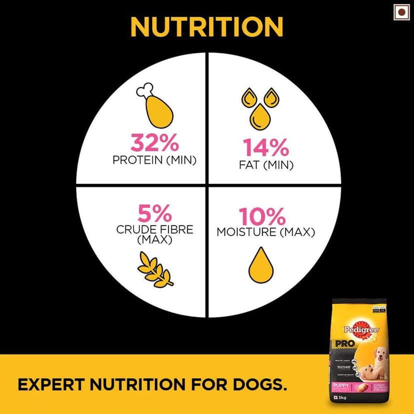 Pedigree PRO Expert Nutrition Small Breed Puppy (2-9 Months) Dry Dog Food, Chicken, 3kg Pack view 4