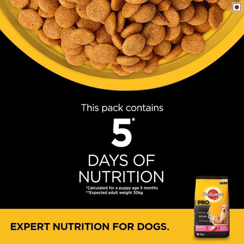 Pedigree PRO Expert Nutrition Small Breed Puppy (2-9 Months) Dry Dog Food, Chicken, 3kg Pack view 7