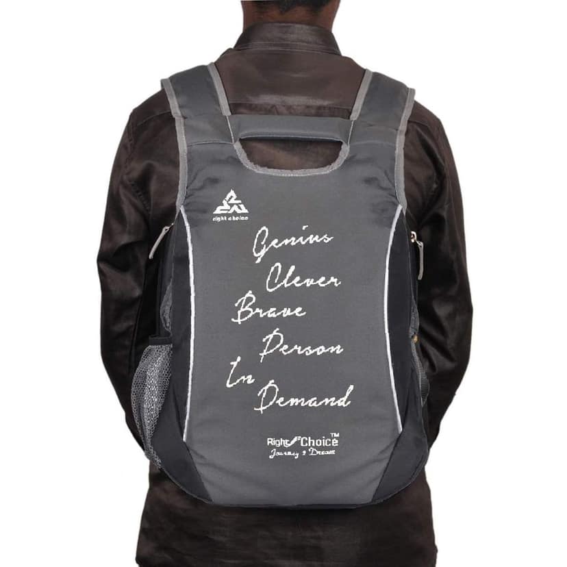 RIGHT CHOICE quality stylish casual backpack daily use unisex typography college bags (Boys and Girls) view 6