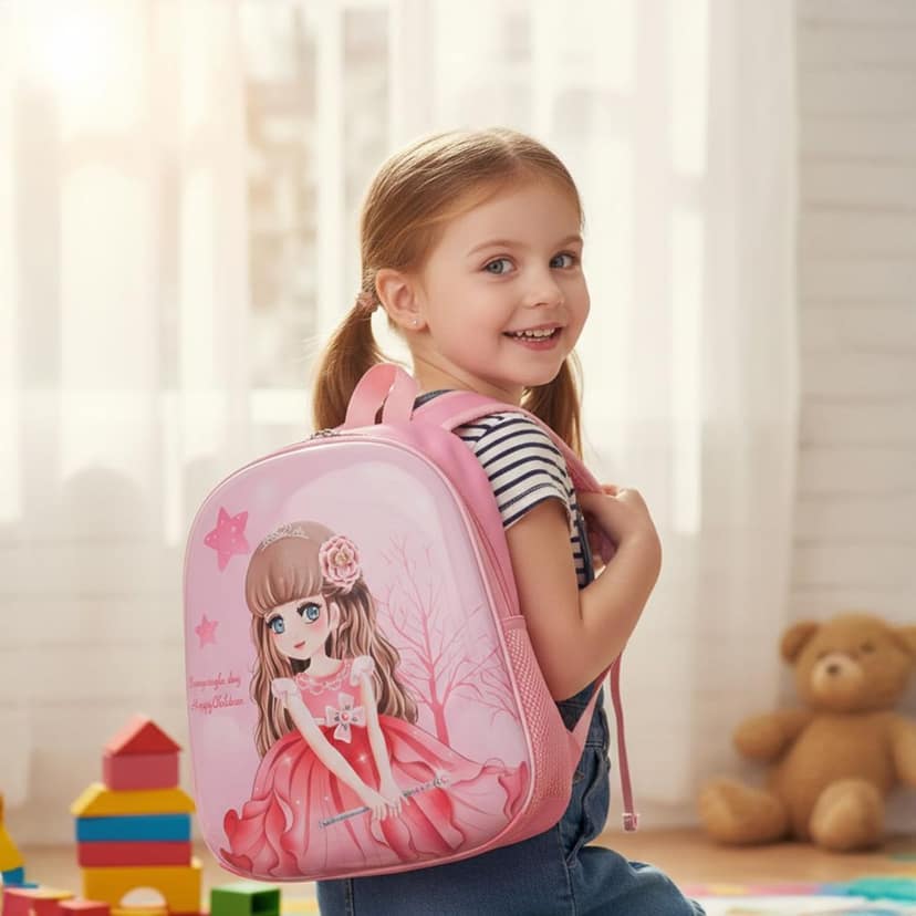 SYGA Children's School Bag Cartoon Backpack Oxford Kids Chest Multi-Purpose Baby Bag for 2-4 Years Kids view 2