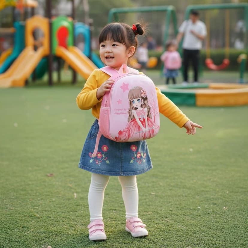 SYGA Children's School Bag Cartoon Backpack Oxford Kids Chest Multi-Purpose Baby Bag for 2-4 Years Kids view 3