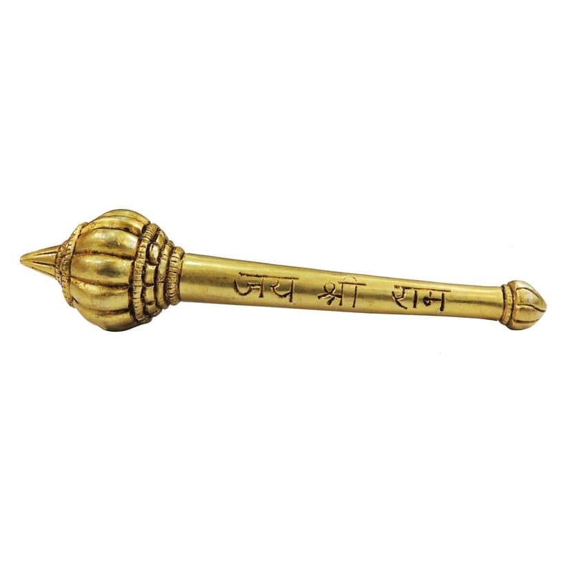 Premium Brass Hanuman Gada Statue, Height : 1.5 Inch (BSMAS1864 G) view 3