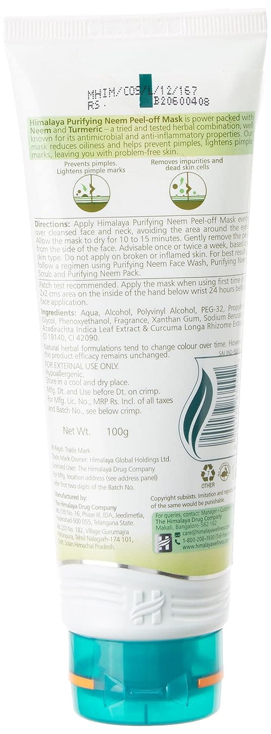 Himalaya Herbals Purifying Neem Peel Off Mask, 100G view 2