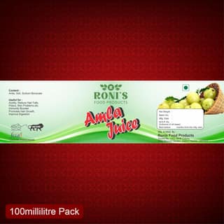 Roni's Pure Amla Juice (100ml) | Natural Indian Gooseberry Extract | Detox Drink | Immunity Booster & Metabolism Support