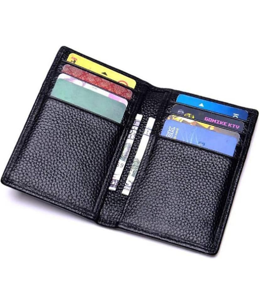 Hide&Sleek RFID Protected Brown Rexine Card Holder