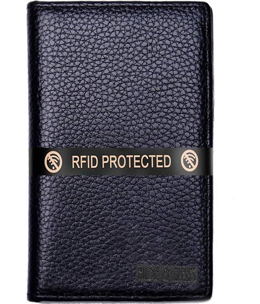 Hide&Sleek RFID Protected Brown Rexine Card Holder view 2