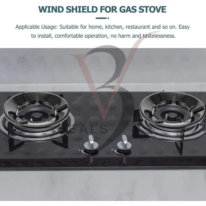 V3Deals Gas Saver Burner Stand for LPG Chula Gas Stove, Heavy Duty (1, Silver) Heavy-duty gas saver burner stand designed for stable cookware placement on standard LPG gas stove burners. view 10