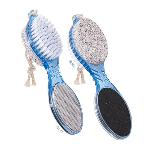 VEGA 4 in 1 Feet Pedicure Tools with Foot Scrubber, Pumice Stone, Foot Rasp and Black Emery for Home Foot Care, Soft Care | Foot File Callus Remover - Multi Purpose Pedicure & Manicure Tool, (PD-02) view 2