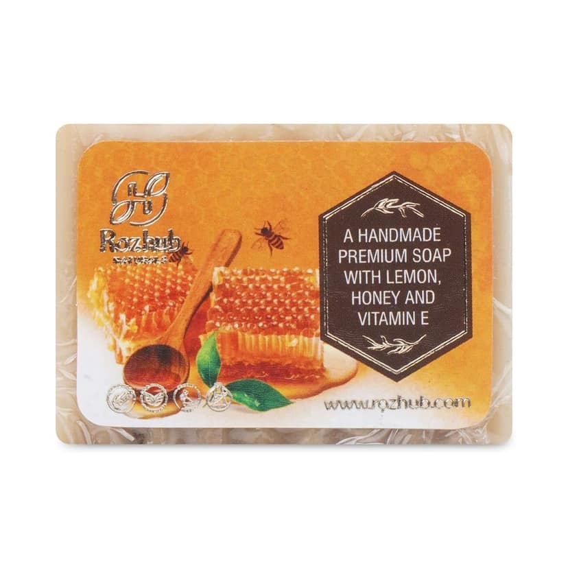 Lemon Honey Handmade Bathing Bar from Rozhub Naturals - 100gm view 5