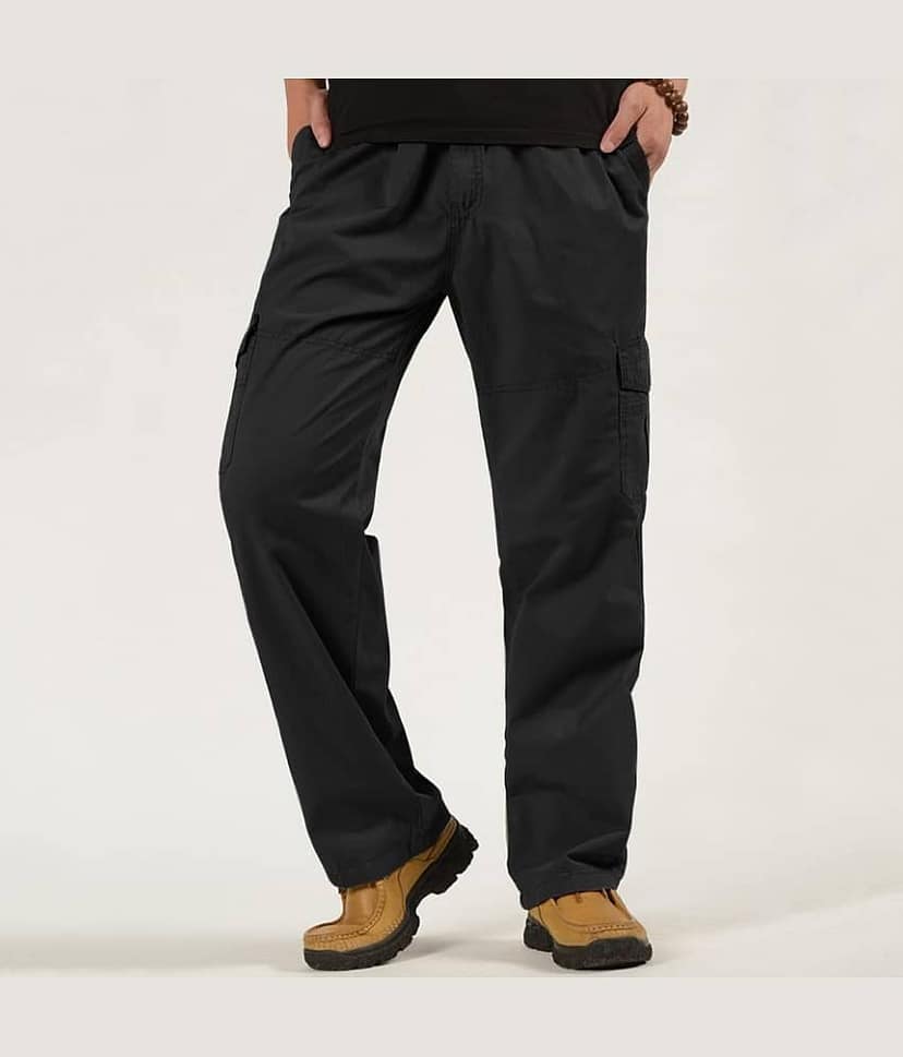 Reoutlook Regular Flat Men's Cargos - Gold ( Pack of 1 ) view 2
