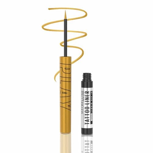 Maybelline Tattoo Play Gold Longwear Liquid Eyeliner, Metallic Finish Maybelline Tattoo Play Gold Longwear Liquid Eyeliner, Metallic Finish - Drop / 1 count (Pack of 1) view 2