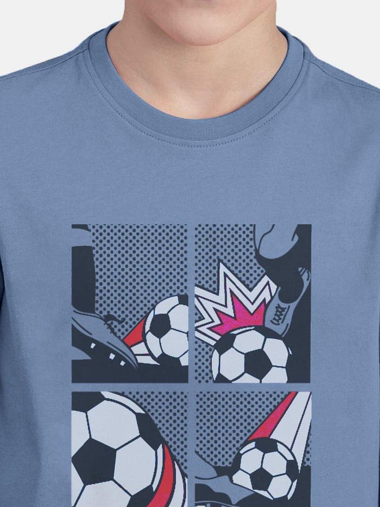 Teen Boys Light blue Graphic Print T-Shirt view 3