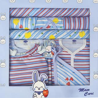 MOM CARE New Born Baby Kit Combo Set | Newborn Baby Gift Set 03 Months | Cotton Baby Clothes Set | Baby Essentials Kit | Baby Shower Gift for Newborn Baby Boy & Girl (13 Pieces) | Blue MOM CARE New Born Baby Kit Combo Set | Newborn Baby Gift Set 03 Month