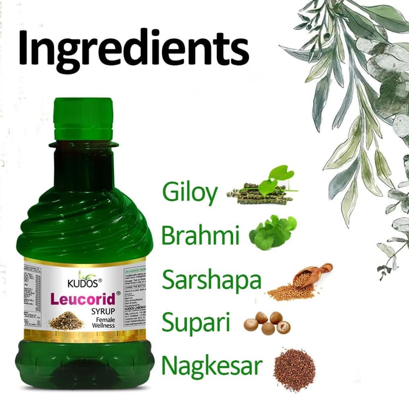 Kudos Leucorid Syrup | Female Wellness | 250ml view 4