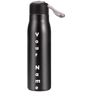 Solo Gift Customized Stainless Steel Water Bottle|Personalized Water Bottle|Gifts For Boyfriend/Girlfriend|Water Bottles For School|Pack Of 1|Corporate Gifts Black-500 Ml (B0Cr7Qwsrt)