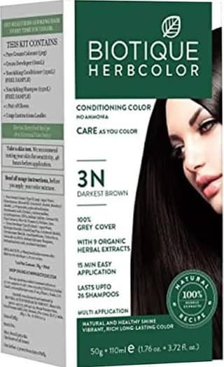 BIOTIQUE HERBCOLOR 3N DARKEST BROWN
