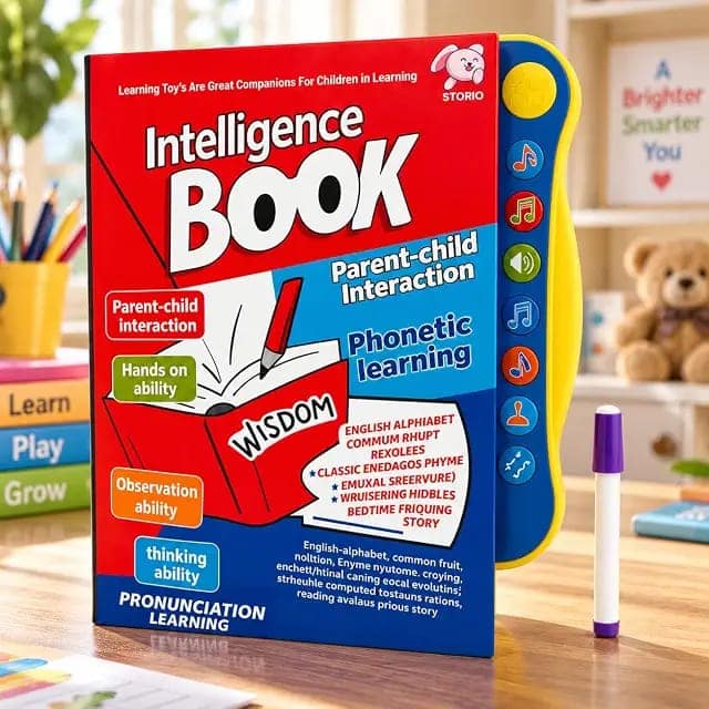 Intelligence Book Sound Book for Children, English Letters & Words Learning Book, Fun Educational Toys. Activities with Numbers, Shapes Learning Book for Toddlers view 3