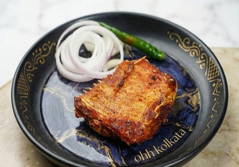 Bengali styli katla mach bhaja