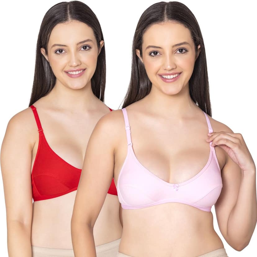 Bodycare polycotton wirefree convertible straps comfortable non padded bra-1531BB