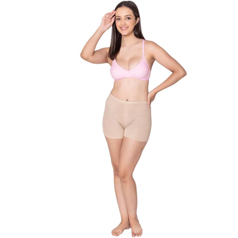 Bodycare polycotton wirefree convertible straps comfortable non padded bra-1531BB view 5