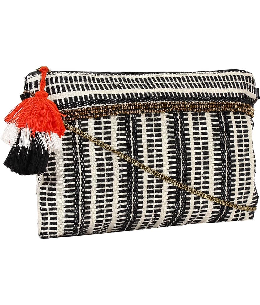 Anekaant Sling Bag Cotton Set of 1 ( Black ) view 2