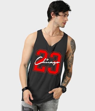 Diversify Pack of 1 Polyester Gym Vest For Men ( Black )