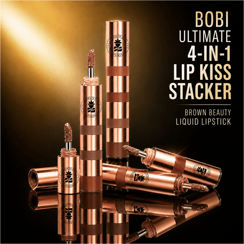 BOBI 4 in1 Lip Kiss Stacker Brown Beauty Liquid Lipstick-8ml view 3
