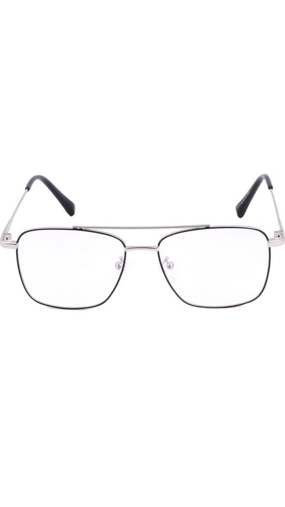 Jodykoes Stylish Looking Metal Square Frame (Black & Silver) view 2