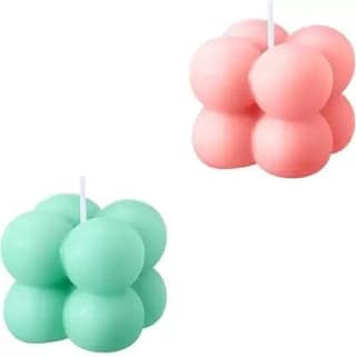 SS Enterprise Organic Soy Wax Bubble Candle for Home Decor | Scented Aromatic Fragrance Candles | Smoke-Free Pillar Candle