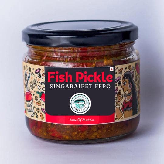 SINGARAIPET FFPO Fish Pickle - Traditional & Spicy Taste 300 gm