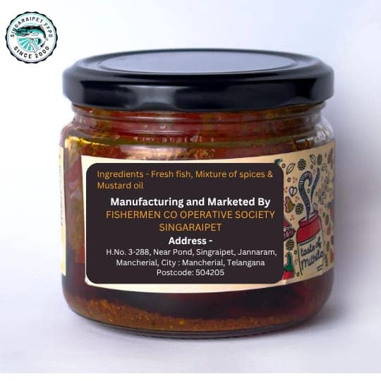 SINGARAIPET FFPO Fish Pickle - Traditional & Spicy Taste 300 gm view 3
