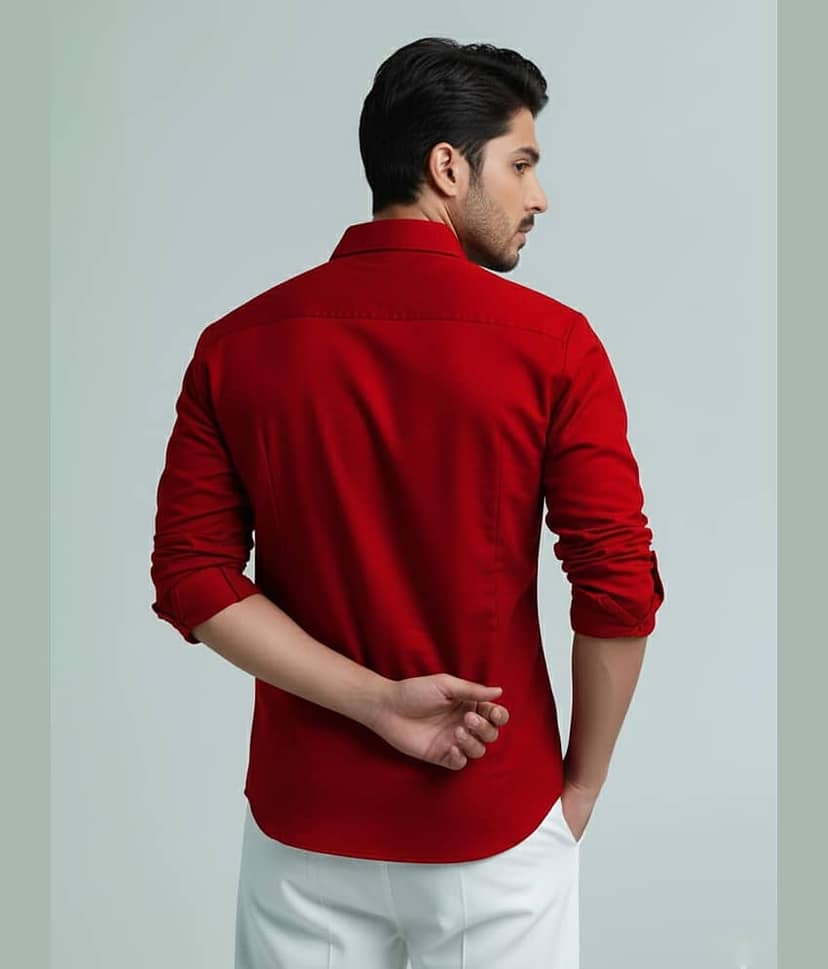 Yugnik Cotton Blend Plain Shirt Style Kurta For Men ( White ) view 2