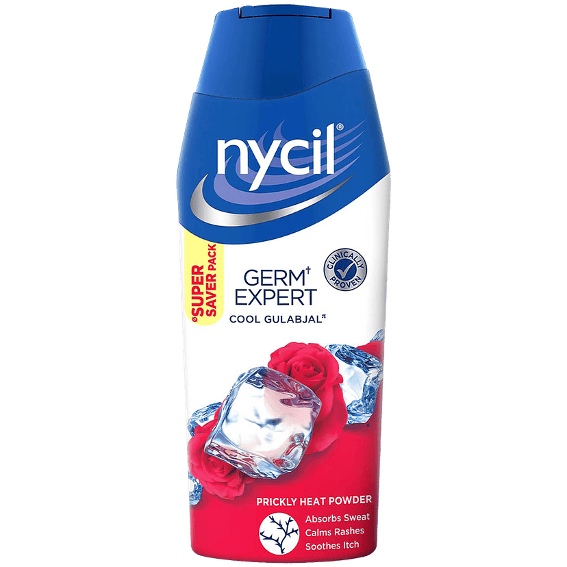 Nycil Germ Expert Prickly Heat Powder - Cool Gulabjal, 400 G view 2