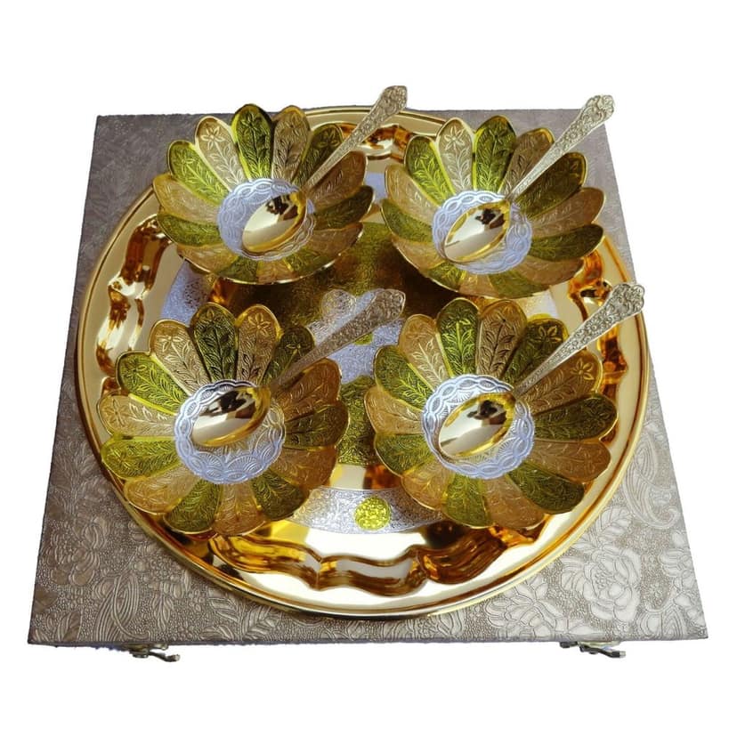 Brass Kamal Bowl Set Of 9 Pcs (BMAS237 A) view 3