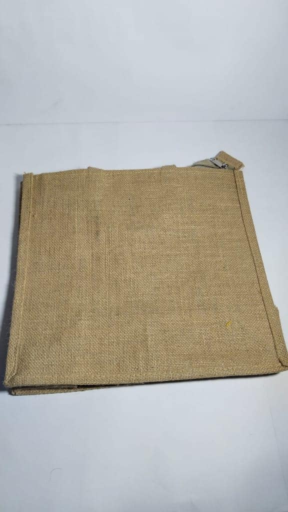 Natural Jute Tote Bag view 2