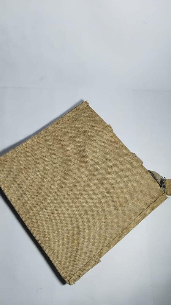 Natural Jute Tote Bag view 3