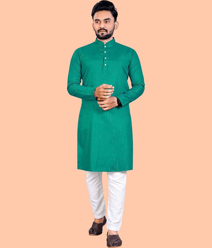 Balaji's Black Cotton Blend Regular Fit Men's Kurta Pyjama Set ( Pack of 1 )