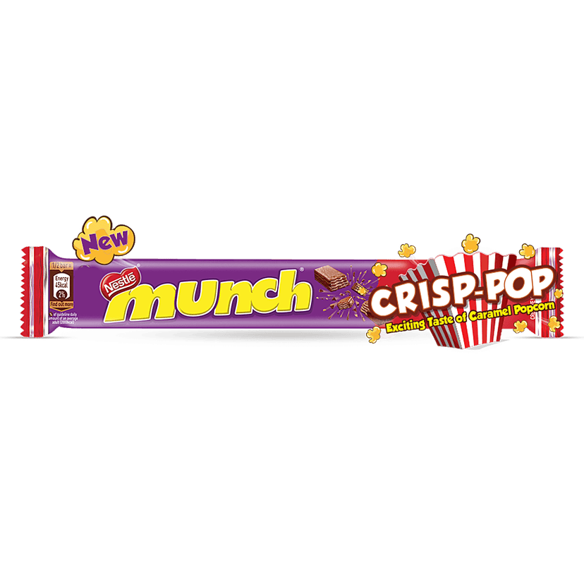 Nestle Munch Crisp-Pop Chocolate Coated Crunchy Wafer, 20.1 G