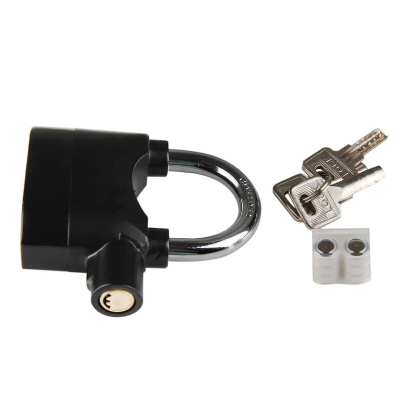 Loud Siren Hardened Steel Alarm Anti Theft Security Door System Padlock (110Db, 10 mm) view 6