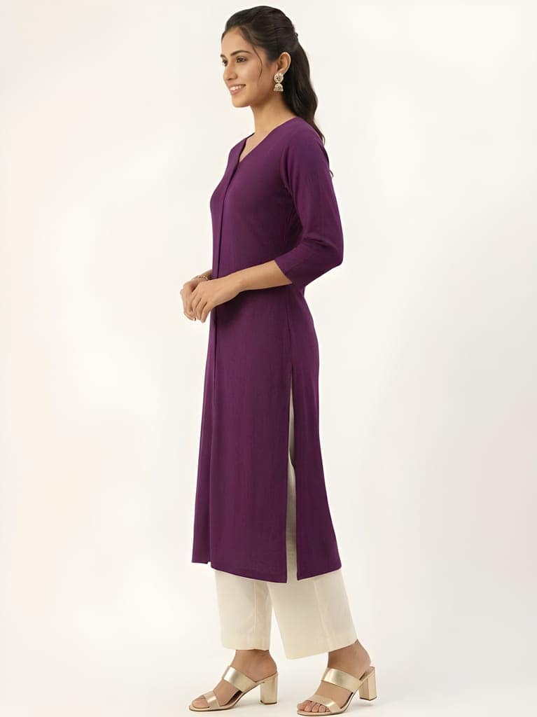 Long Kurti for Women, Stylish Traditional Wear, Elegant Ethnic Fashion Kurta for Office, College, Daily Wear and Special Occasions view 2