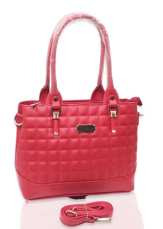Magnifique Polyurethane ?Women's Hand/Sling/Side Bag/Purse? (Free Size_Red)