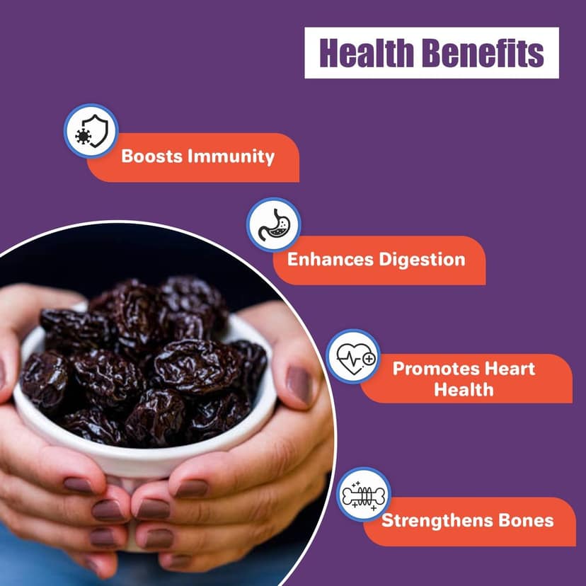Mona Premium Dried Prunes - Natural, Sweet & Fiber-Rich Dry Fruit view 4