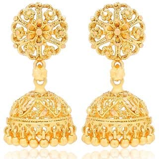 luv fashion Tradtional 1gm jumkhi gold n micron plated