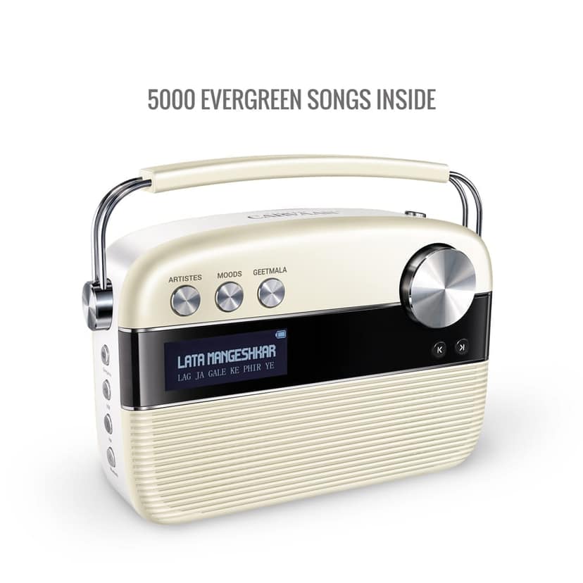 Saregama Carvaan Hindi - Portable Music Player with 5000 Preloaded Songs, FM/BT/AUX