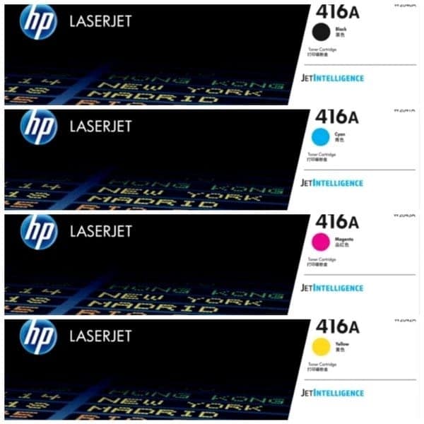 416A Toner Cartridge W2040A W2041A W2042A W2043A Colour Set with Chip Compatible for HP for Color LJ Pro M454dn,M454dw,MFPM479dw,M479fdn,M479fdw (Cyan,Magenta,Yellow,Black) - 4 Color Set