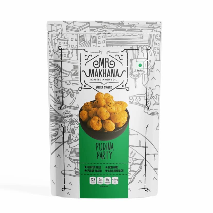 Mr Makhana Pudina Party Roasted Makhana 21 g Healthy Snack view 4
