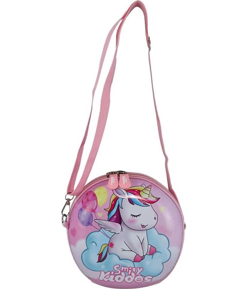 Smily kiddos - Pink Printed Messenger Bag